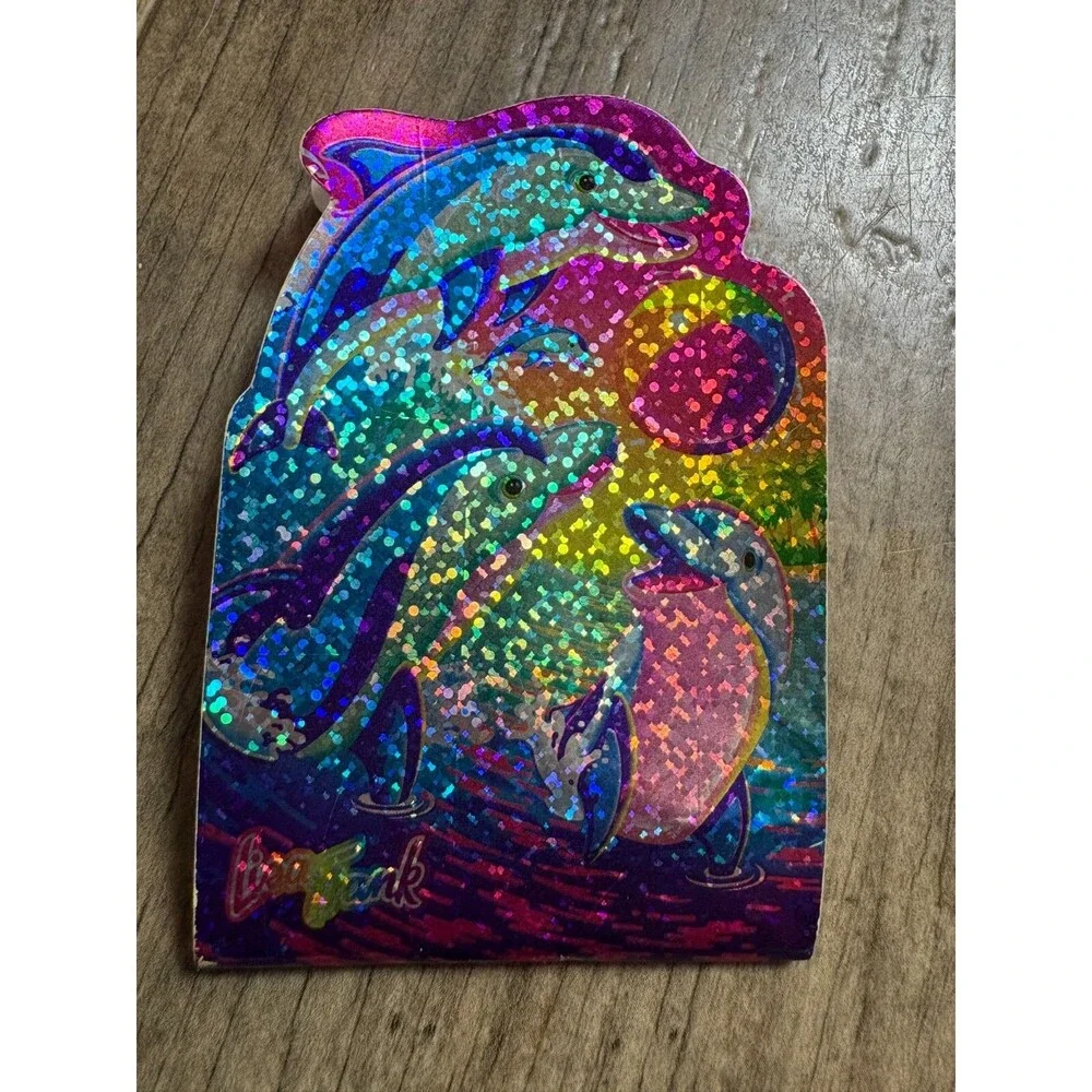 Lisa Frank Mini Notepad Dolphin Retro 1990s Stationart Notebook Vintage 3.5